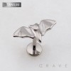 3D FLYING BAT WINGS TOP THREADLESS PUSH IN ASTM F136 IMPLANT GRADE TITANIUM LABRET SET